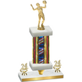 Premium Single Flag USA Year Volleyball Trophy