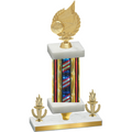 Premium Single Flag USA Victory Volleyball Trophy