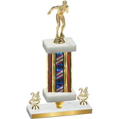 Premium Single Flag USA Year Swimming Trophy