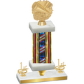 Premium Single Flag USA First Place Cheerleading Trophy