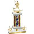 Premium Single Flag USA First Place Lacrosse Trophy