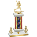 Premium Single Flag USA Victory Lacrosse Trophy