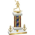 Premium Single Flag USA Victory Lacrosse Trophy