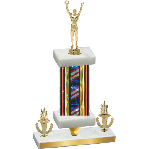 Premium Single Flag USA Victory Victory Trophy