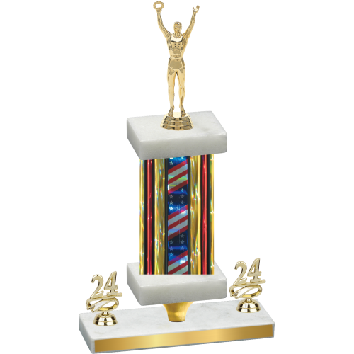 Premium Single Flag USA Year Victory Trophy