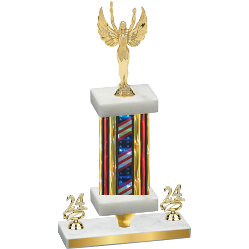 Premium Single Flag USA Year Victory Trophy