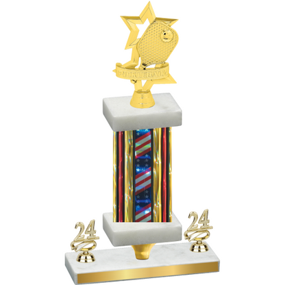 Premium Single Flag USA Year Pickleball Trophy