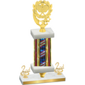Premium Single Flag USA Second Place Pickleball Trophy