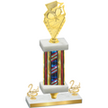 Premium Single Flag USA Second Place Pickleball Trophy