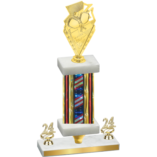 Premium Single Flag USA Year Pickleball Trophy