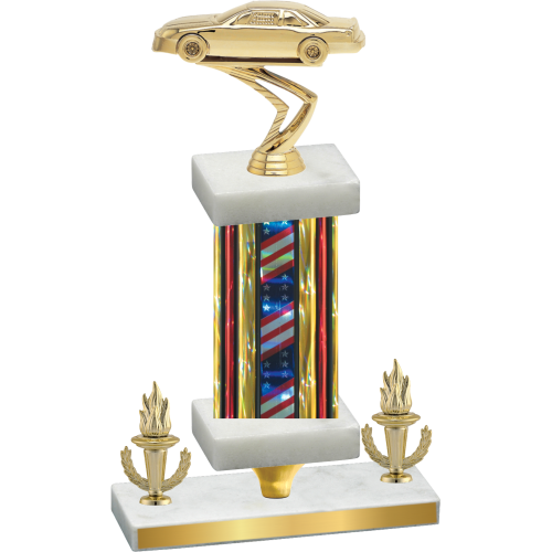 Premium Single Flag USA Victory Cars Trophy