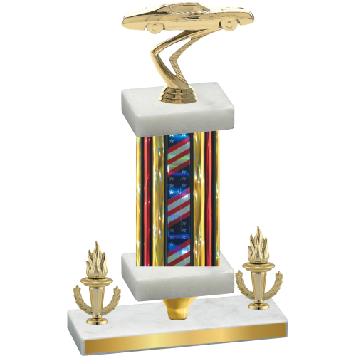 Premium Single Flag USA Victory Cars Trophy