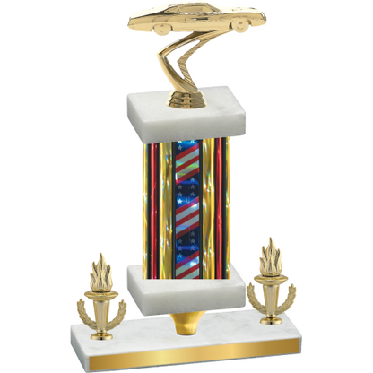 Premium Single Flag USA Victory Cars Trophy