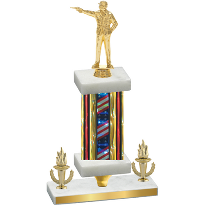 Premium Single Flag USA Victory Shooter Trophy