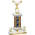 Premium Single Flag USA Year Weights Trophy