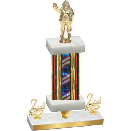 Premium Single Flag USA Second Place Holiday Trophy