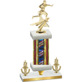 Premium Single Flag USA Victory Flag Football Trophy