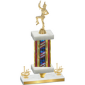 Premium Single Flag USA First Place Majorette Trophy