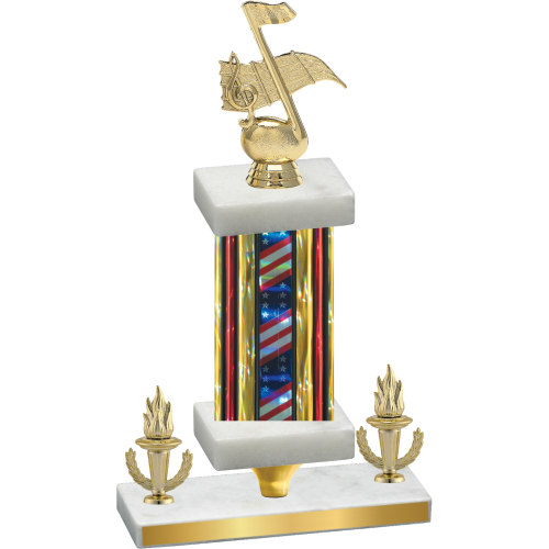 Premium Single Flag USA Victory Music Trophy