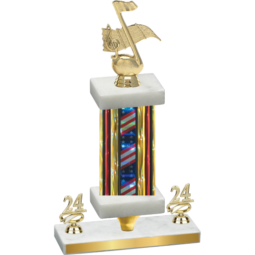 Premium Single Flag USA Year Music Trophy