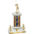 Premium Single Flag USA Victory Golf Trophy