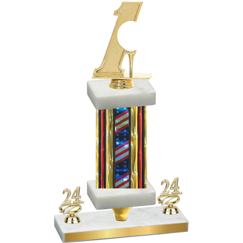 Premium Single Flag USA Year Golf Trophy