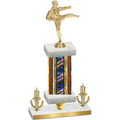Premium Single Flag USA Victory Karate Trophy