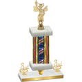 Premium Single Flag USA Third Place Academics Trophy