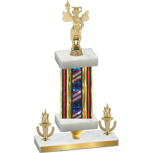 Premium Single Flag USA Victory Academics Trophy
