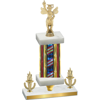 Premium Single Flag USA Victory Academics Trophy