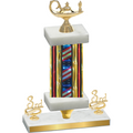 Premium Single Flag USA Third Place Academics Trophy