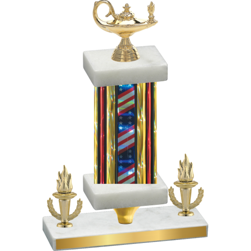 Premium Single Flag USA Victory Academics Trophy