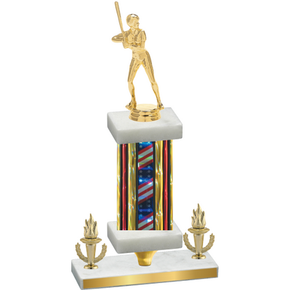 Premium Single Flag USA Victory Softball Trophy