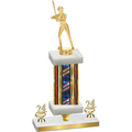 Premium Single Flag USA Year Softball Trophy