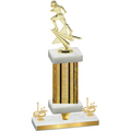 Premium Single Gold Glacier First Place Football Trophy