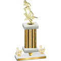 Premium Single Gold Glacier Third Place Football Trophy