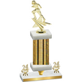 Premium Single Gold Glacier Year Football Trophy