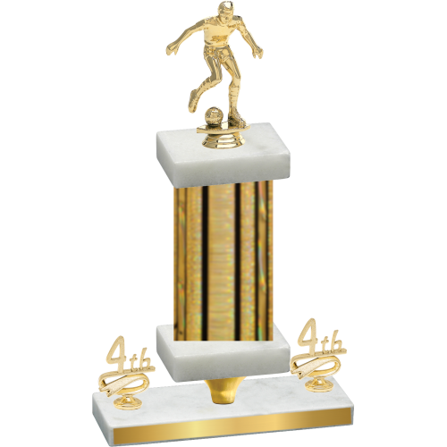 Premium Single Gold Glacier Fourth Place Soccer Trophy