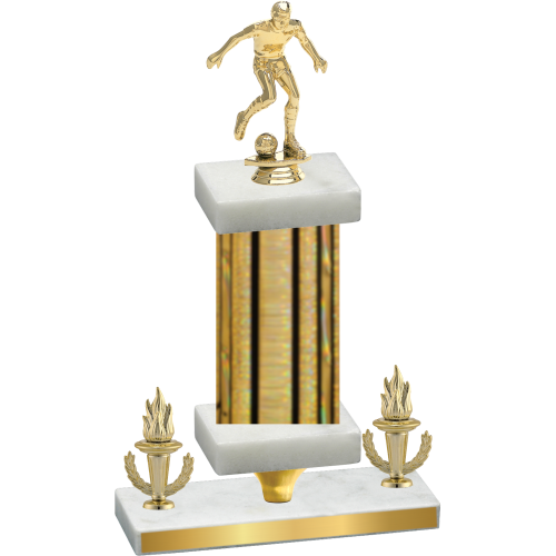 Premium Single Gold Glacier Victory Soccer Trophy