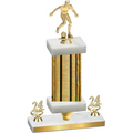 Premium Single Gold Glacier Year Soccer Trophy