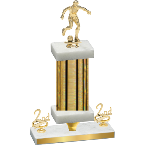 Premium Single Gold Glacier Second Place Soccer Trophy