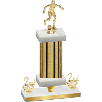 Premium Single Gold Glacier Second Place Soccer Trophy