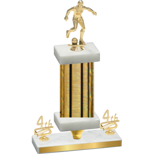 Premium Single Gold Glacier Fourth Place Soccer Trophy