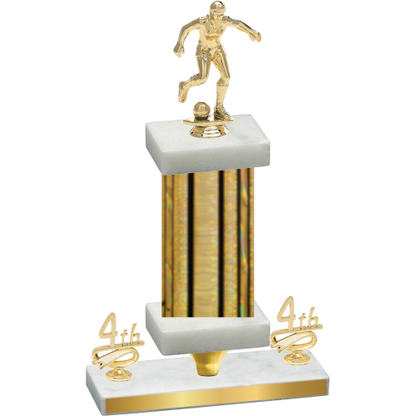 Premium Single Gold Glacier Fourth Place Soccer Trophy