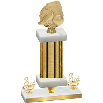 Premium Single Gold Glacier Third Place Soccer Trophy