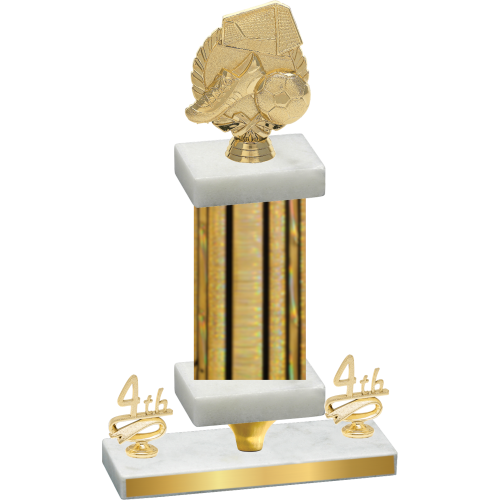 Premium Single Gold Glacier Fourth Place Soccer Trophy