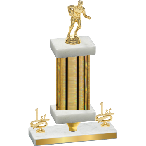 Premium Single Gold Glacier First Place Rugby Trophy