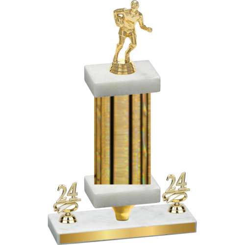 Premium Single Gold Glacier Year Rugby Trophy
