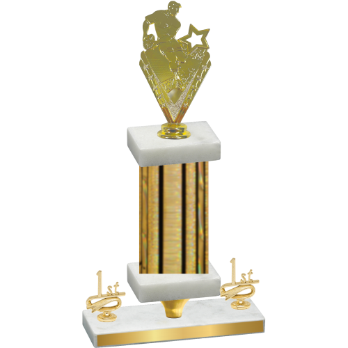 Premium Single Gold Glacier First Place Rugby Trophy