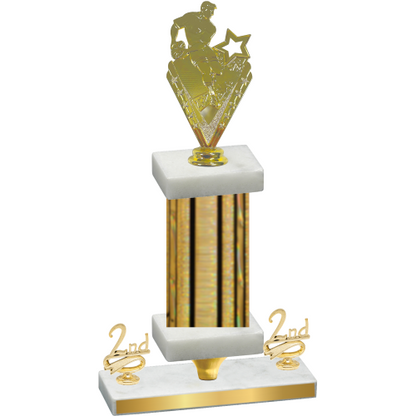 Premium Single Gold Glacier Second Place Rugby Trophy